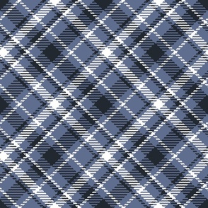 Retro Tartan Blue Nova diagonal