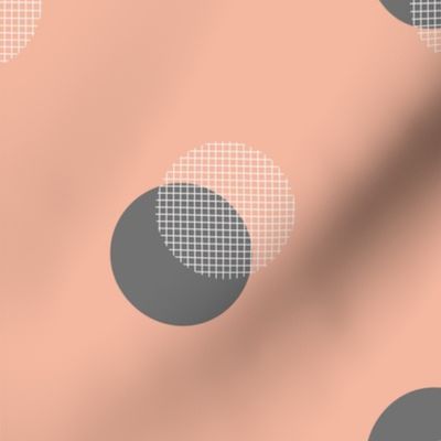 Venn Diagram - Pink and Grey - Loose Dots