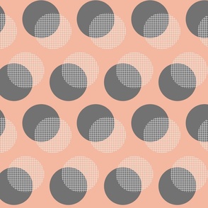 Venn Diagram - Pink and Grey - Tight Dots