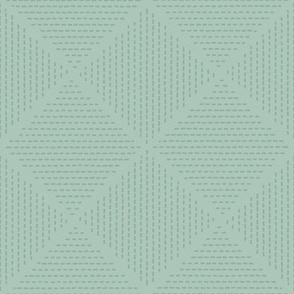 Non Directional Subtle Marks in a Diamond Shape on a Seafoam Green Background