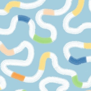 Squiggles Light Blue