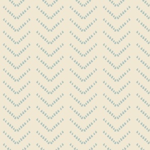 Eggshell white and muted seafoam mint geometric brushstroke boho tribal chevron - small