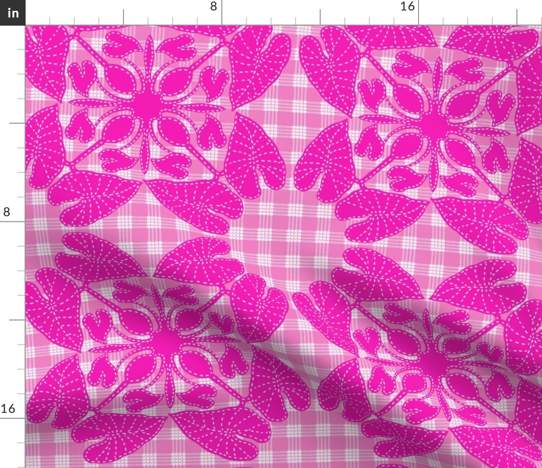 KALO QUILT DARK PINK ON PINK PALAKA