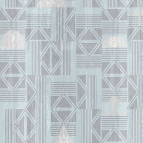 Soft blue textured geometrics