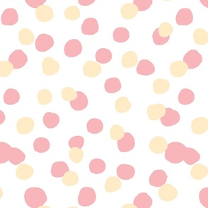 Trendy Pink and Yellow Dots by Courtney Graben