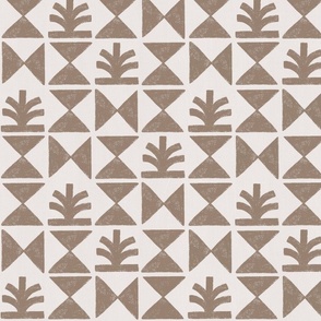 Beige brown and white modern geometric aztec pattern for wallpaper