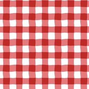 Poppy Red and white Spoonflower solids