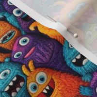 Cute Funny Monsters Embroidery - Medium Scale