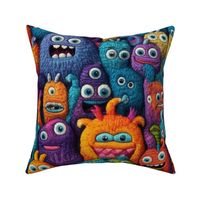 Cute Funny Monsters Embroidery - XL Scale