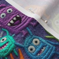 Cute Monster Embroidery - Medium Scale