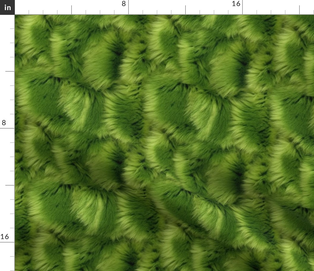 Green Monster Faux Fur Background -Medium Scale