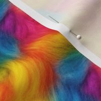 Bright Rainbow Faux Fur Background - XS Scale