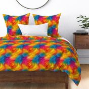 Bright Rainbow Faux Fur Background - Large Scale