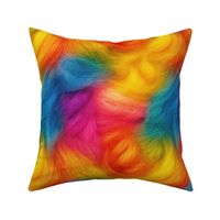 Bright Rainbow Faux Fur Background - Large Scale