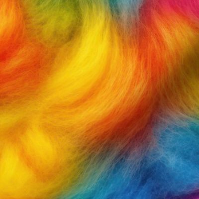 Bright Rainbow Faux Fur Background - Large Scale