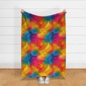 Bright Rainbow Faux Fur Background - XL Scale