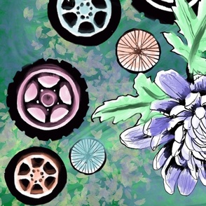 Wheels & Chrysanthemums