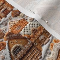 Gingerbread House Village Embroidery - Small Scale