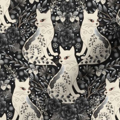 Harmony in Contrast - The Spellbinding Black and White Cat - small scale