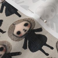 Creepy Doll Halloween Embroidery - Small Scale
