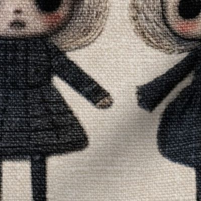 Creepy Doll Halloween Embroidery - XL Scale