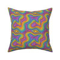 Groovy and Trippy Psychadelic Contours Lilac - Small Scale