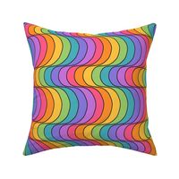 Groovy and Trippy Psychadelic Waves Lilac Rotated - Large Scale