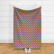 Groovy and Trippy Psychadelic Waves Lilac - Medium Scale