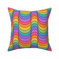 Groovy and Trippy Psychadelic Waves Lilac - Large Scale