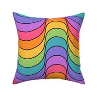Groovy and Trippy Psychadelic Waves Lilac - XL Scale