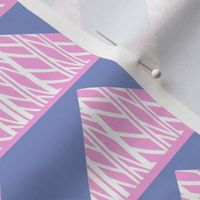 Zig zag, bunting triangles in  purple and pink, large