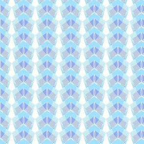 art deco, stripes, abstract shapes turquoise blue and lilac small for quilting and fabric