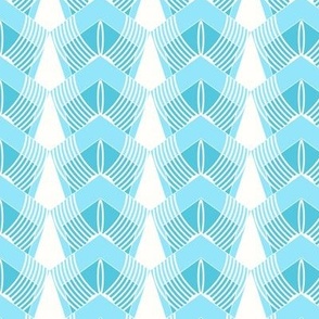 art deco, stripes, abstract shapes teal and turquoise large for bedding