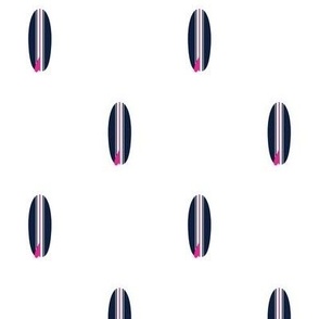 NAVY BLUE AND SURFER GIRL PINK CLASSIC SURFBOARDS - MINI SIZE