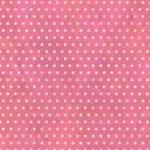 Distressed Dot - Yellow on Bubblegum Pink