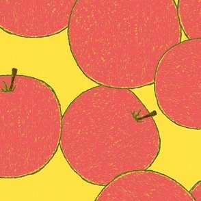 Apples - Red on Yellow