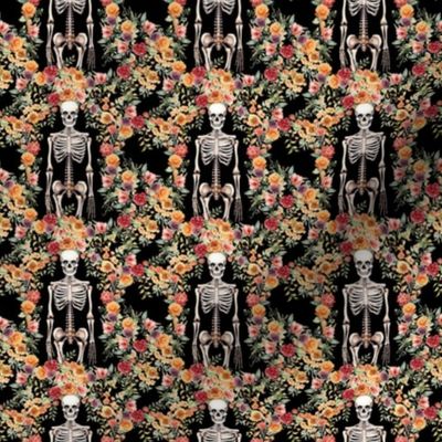 Floral Skeleton - Black