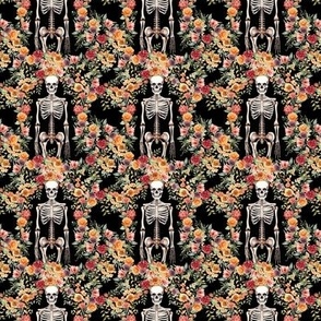 Floral Skeleton - Black