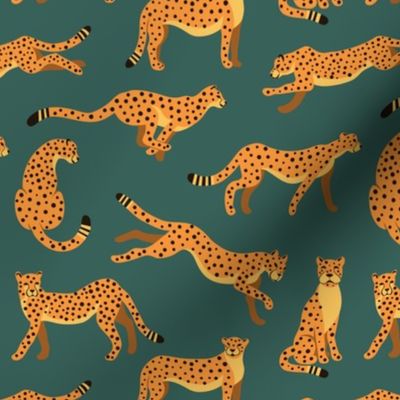 Cheetah  Print Jungle Adventure in Teal and Orange, Zoo Animal, African Safari, Leopard Baby Boy Clothes, Tropical Playroom, Kids Room Decor,