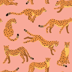 Cheetah Print on Pink, Jungle Adventure , Zoo Animal, African Safari, Leopard Baby Boy Clothes, Tropical Playroom, Kids Room Decor