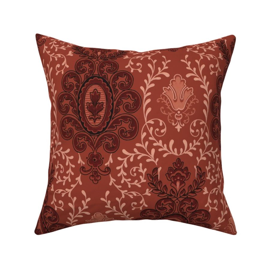 Foliate medallions in Rust tones 