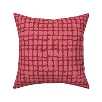 tropical lounge irregular check coral red