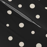 Polka Dots on Black Mountain Color Background