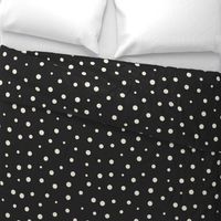 Polka Dots on Black Mountain Color Background