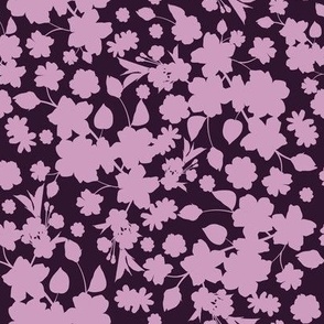 Purple Floral Pattern by Courtney Graben