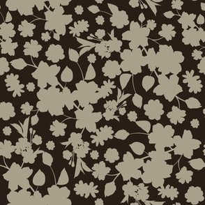 Brown Floral Pattern by Courtney Graben