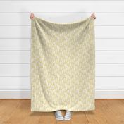 Wide Awake Owls- Midcentury Geometric Golden Yellow Owl- Pattern Clash- Kids Wallpaper- Novelty Gender Neutral Playroom- Yellow Birds of Prey- Small