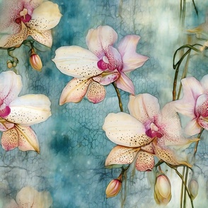 Dreamy Orchids, Soft Spotted White and Lavender Orchid Flowers