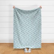 Wide Awake Owls- Midcentury Geometric Teal Green Owl- Pattern Clash- Kids Wallpaper- Novelty Gender Neutral Playroom- Turquoise Blue Birds of Prey- Small