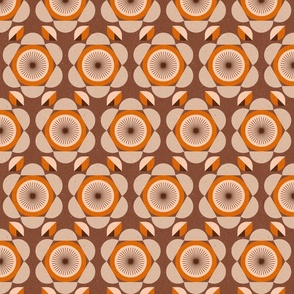 Normal scale • 70s floral vibe  - orange and brown